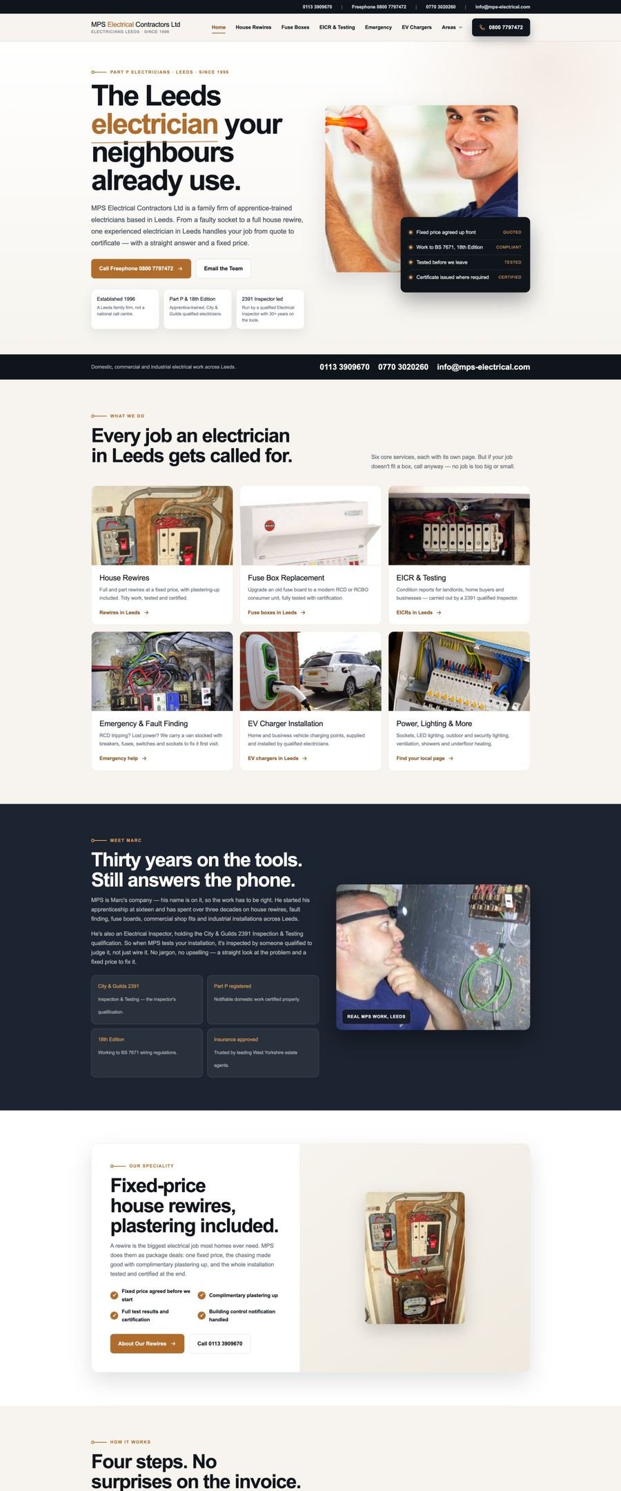 MPS Electrical Contractors Leeds electrician website