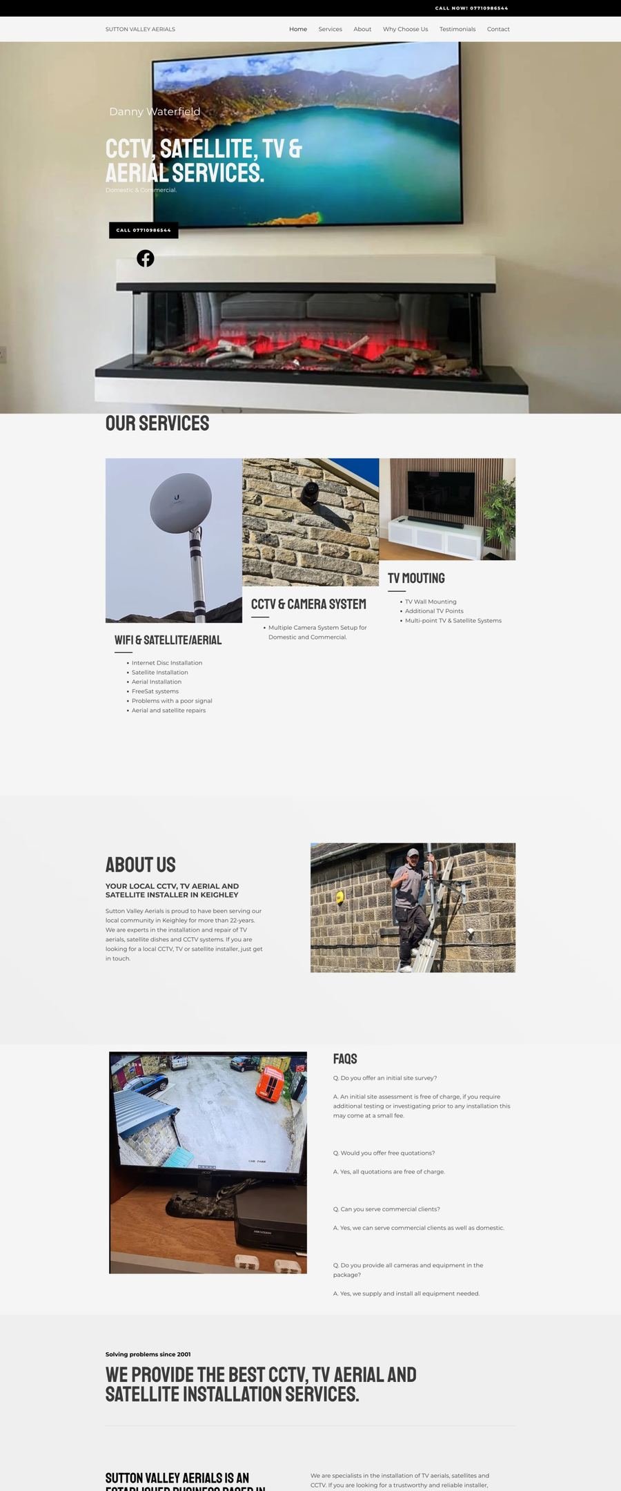 Sutton Valley Aerials CCTV and aerial installer website